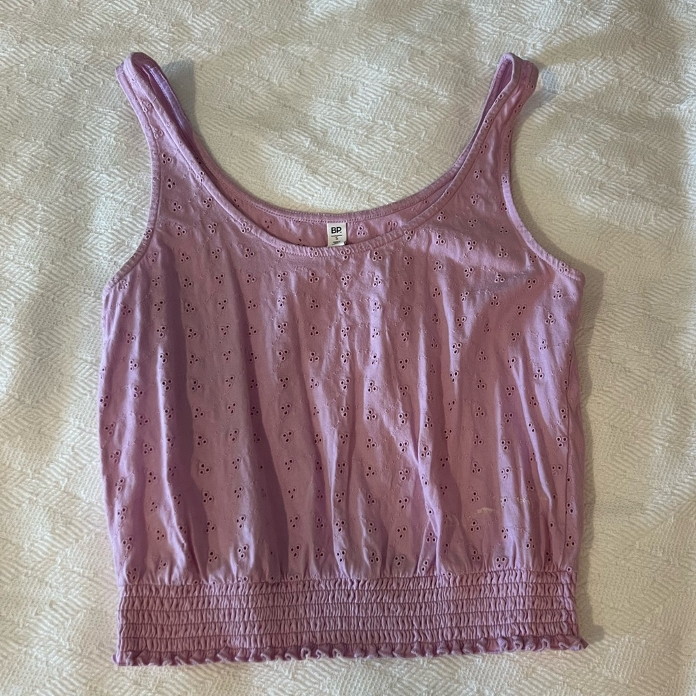 Lilac eyelet tank top BP